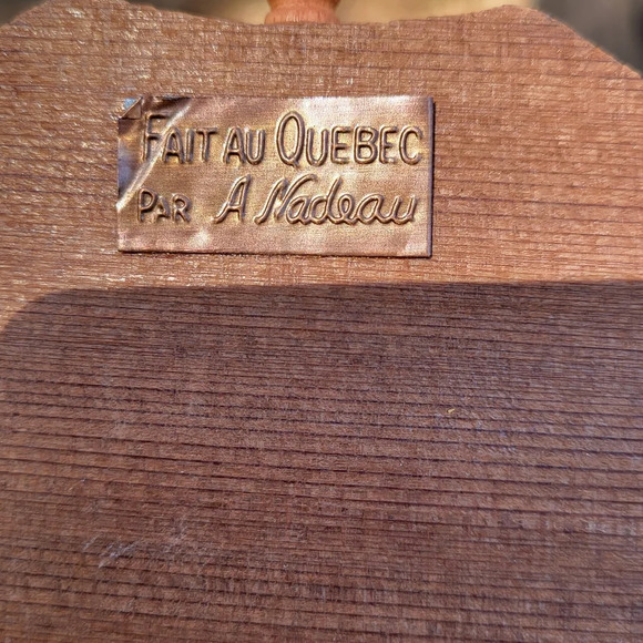 Vintage Fait au Quebec Hammered Copper Breadmaker & Fireplace Scene by A Nadeau - Picture 10 of 12